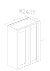 Wall 24" - Modern Grey 24 Inch Wall Cabinet - ZCBuildingSupply